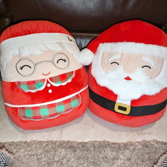 Official Squishmallows Mr & Mrs Claus - Nick & Nicolette - Set of 2 - 14 Inches - Picture 1 of 5